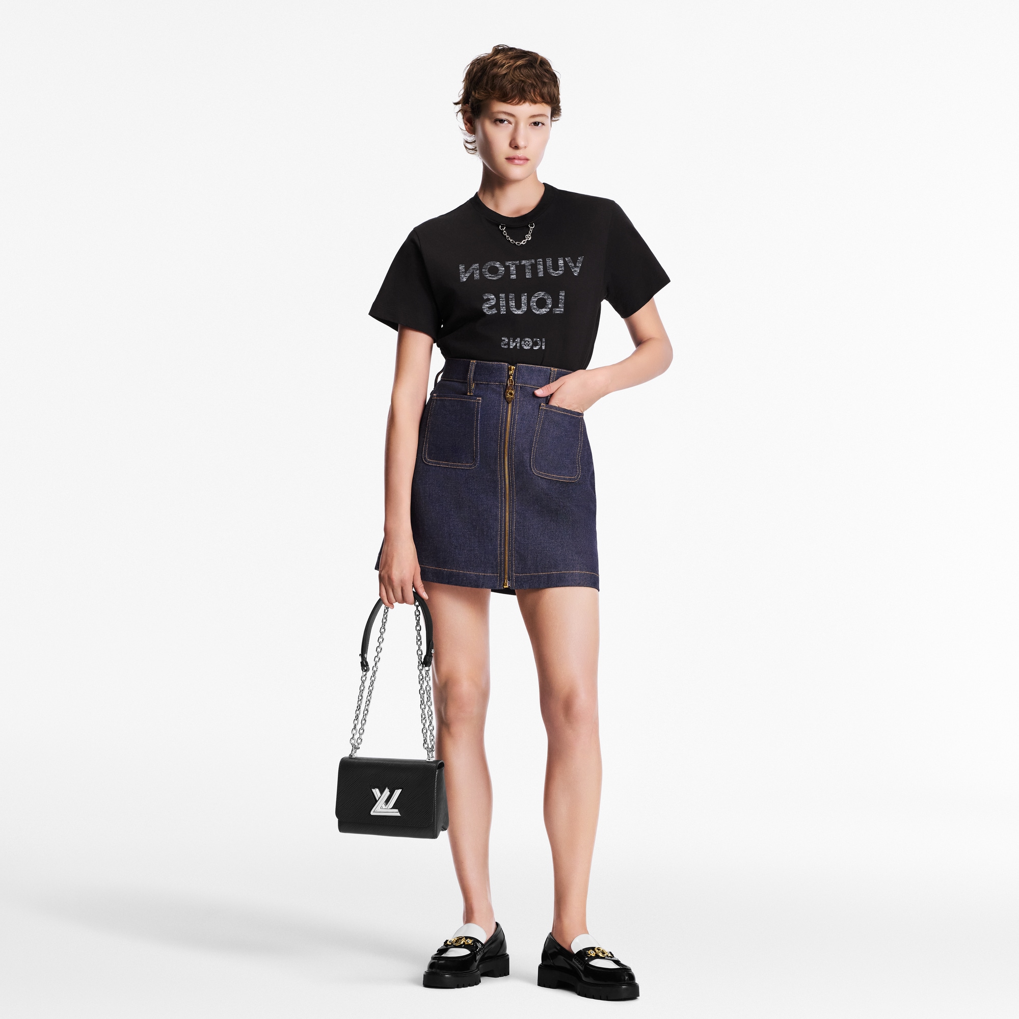 Louis Vuitton ロゴプリント Tシャツ XS レディース Louis Vuitton Print T-Shirt - Luxury Black | LOUIS VUITTON